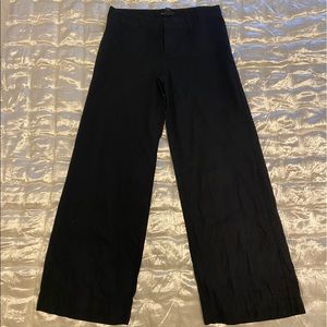 Kenneth Cole black linen wide leg pants size 4